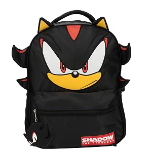 AI ACCESSORY INNOVATIONS Sonic The Hedgehog Backpack for Boys Girls Shadow 16 Inch Schoolbag with 3D Features Durable
