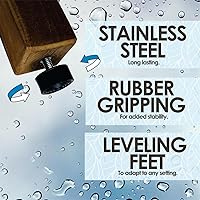 Vista 6 de AquaTeak El soporte de baño cuadrado de teca de tres niveles original Sula