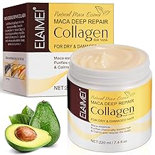 Collagen Hair Mask, Collagen Hair for Dry Damaged Hair, Deep Care Conditioner with Collagen Argan Oil, Hydrating and Moisturizes Hair For All Hair Types 7.4 FL