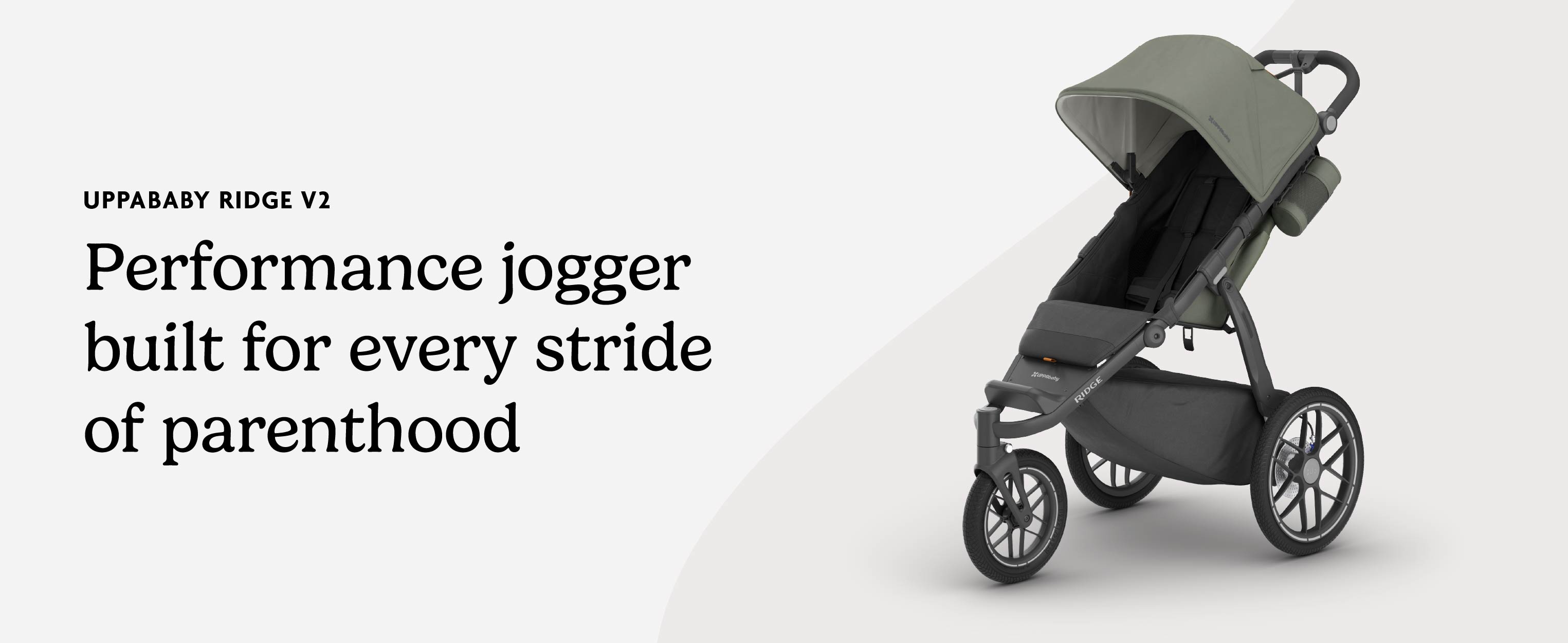 Amazon.com : UPPAbaby Ridge V2 Jogging Stroller | All-Terrain Performance  Suspension + Never-Flat Tires Built for Walking, Running + Trails | Water  Bottle Holder Included | Evelyn (Meadow Green | Carbon Frame) : Baby