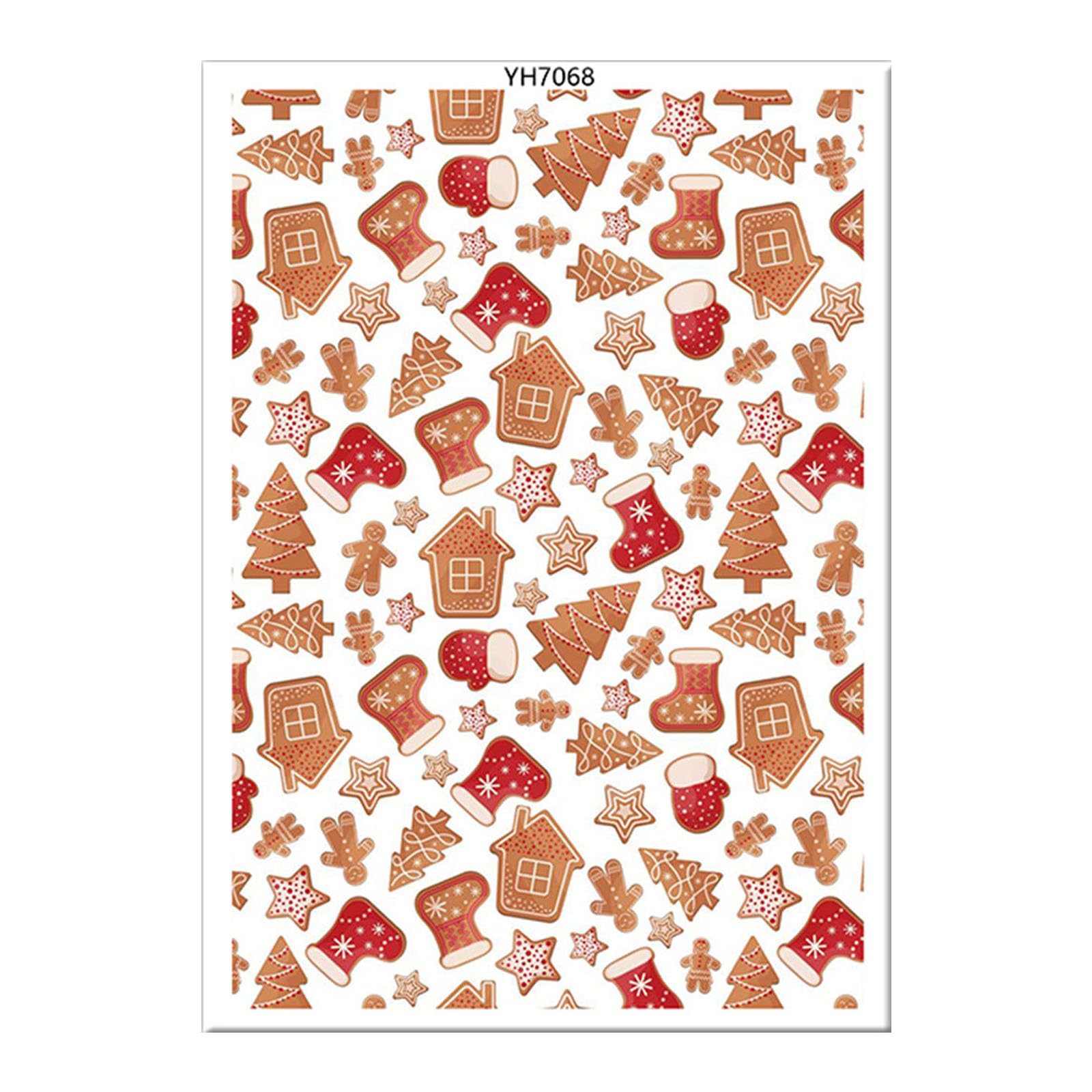 Msioytog Yh7068 Clay Transfer Paper Christmas Transfer Paper Clay Sheets For Earrings Jewelry Making Sheets Christmas For Earrings