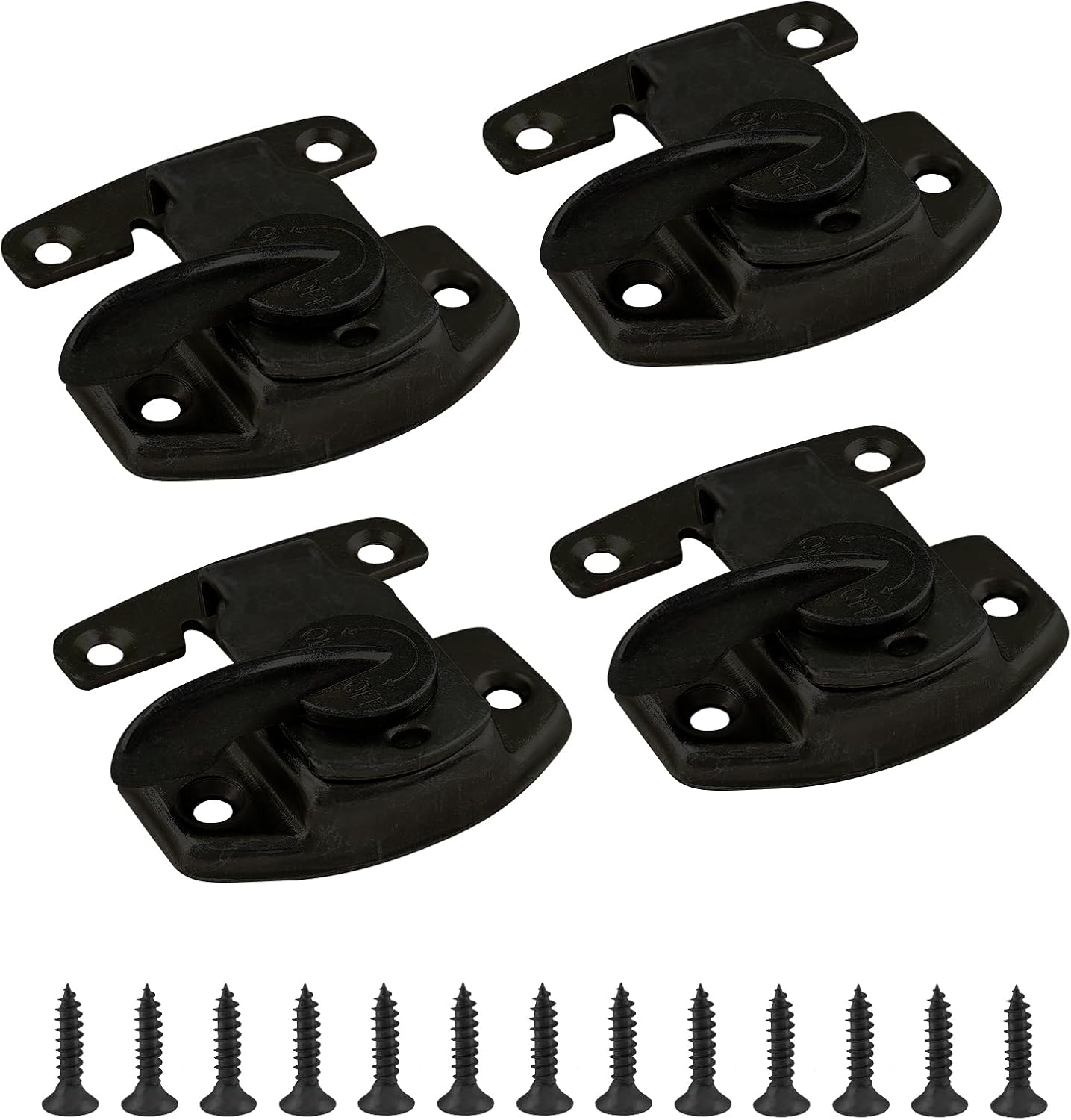 Cionyce 4 Pack Black Buckles Metal Table Latches Dining Table Locks