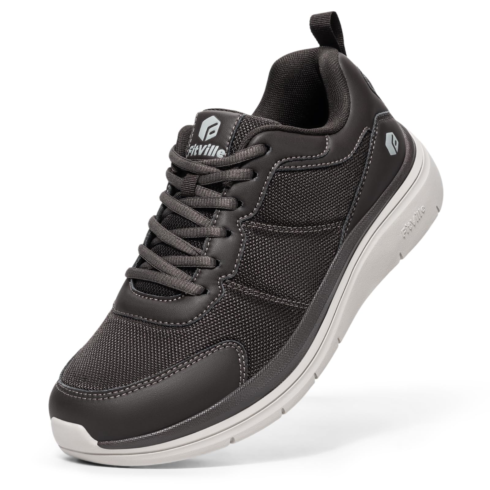 FitVille Scarpe Uomo Pianta Larga Comode Camminata Sneakers Casual Leggere Ginnastica Traspirante Scarpe per Piedi Gonfi