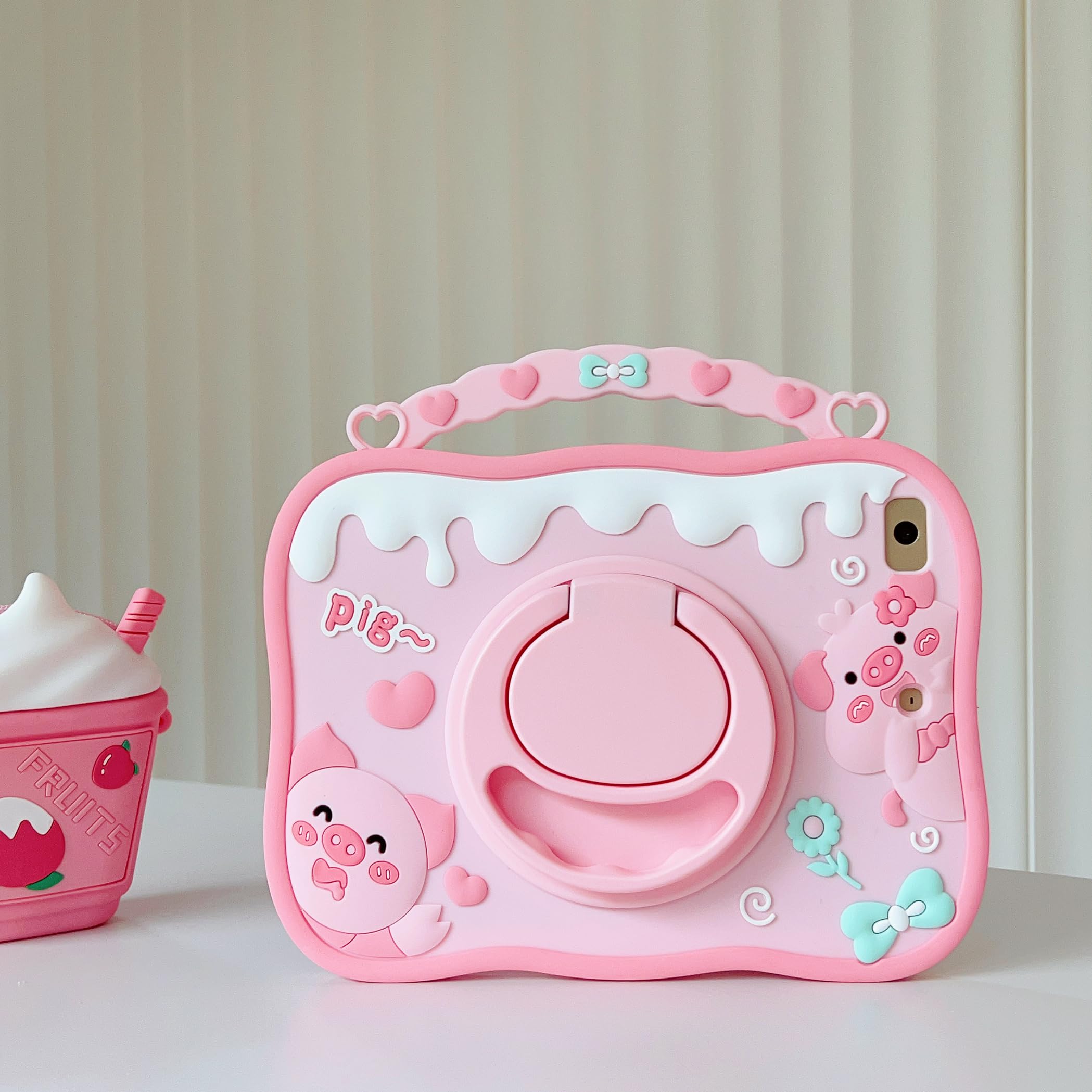 Amazon.co.jp: ソフトシリコン ピンク ブタ柄 タブレットケース