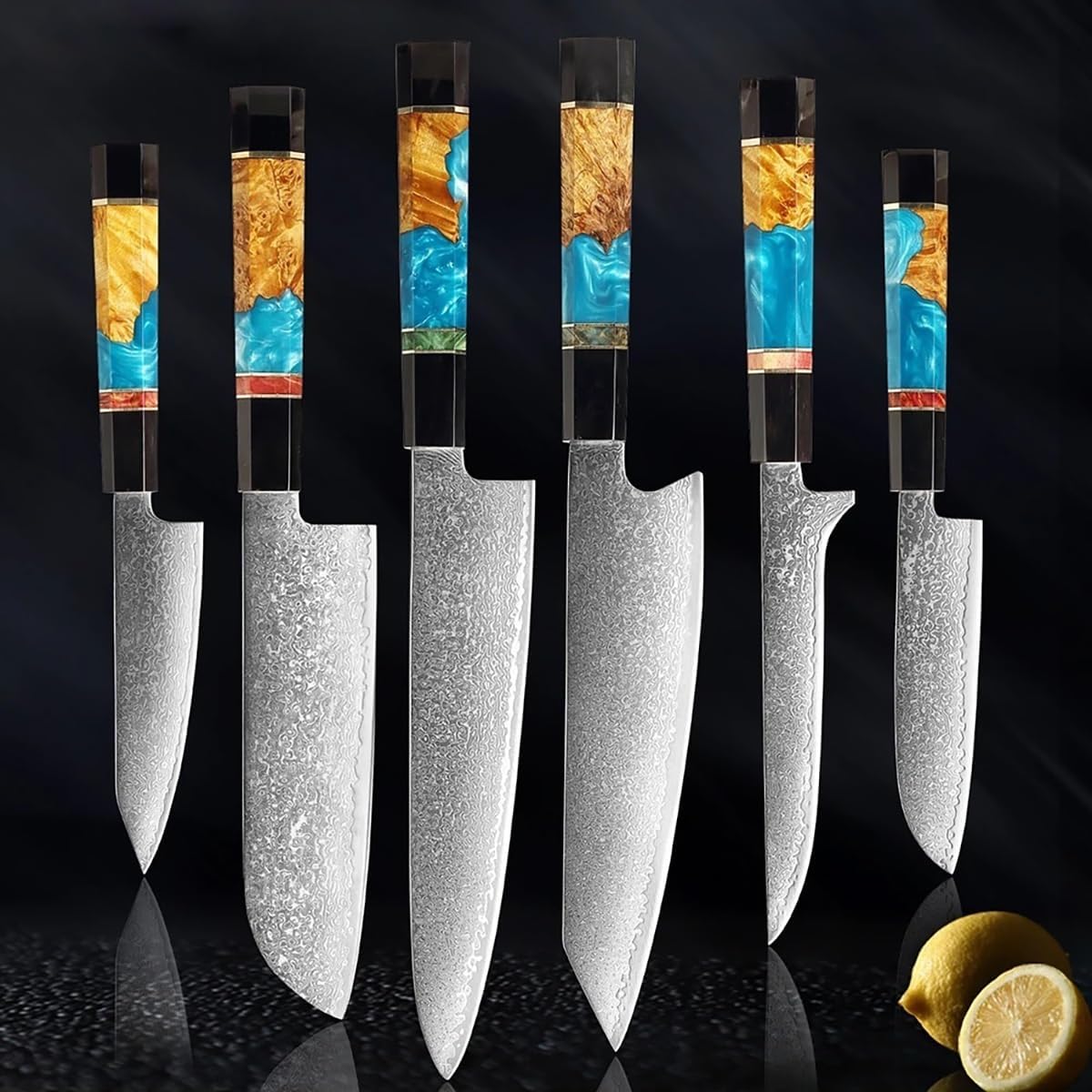 Set de Cuchillos de Cocina 6 Piezas Acero Inoxidable