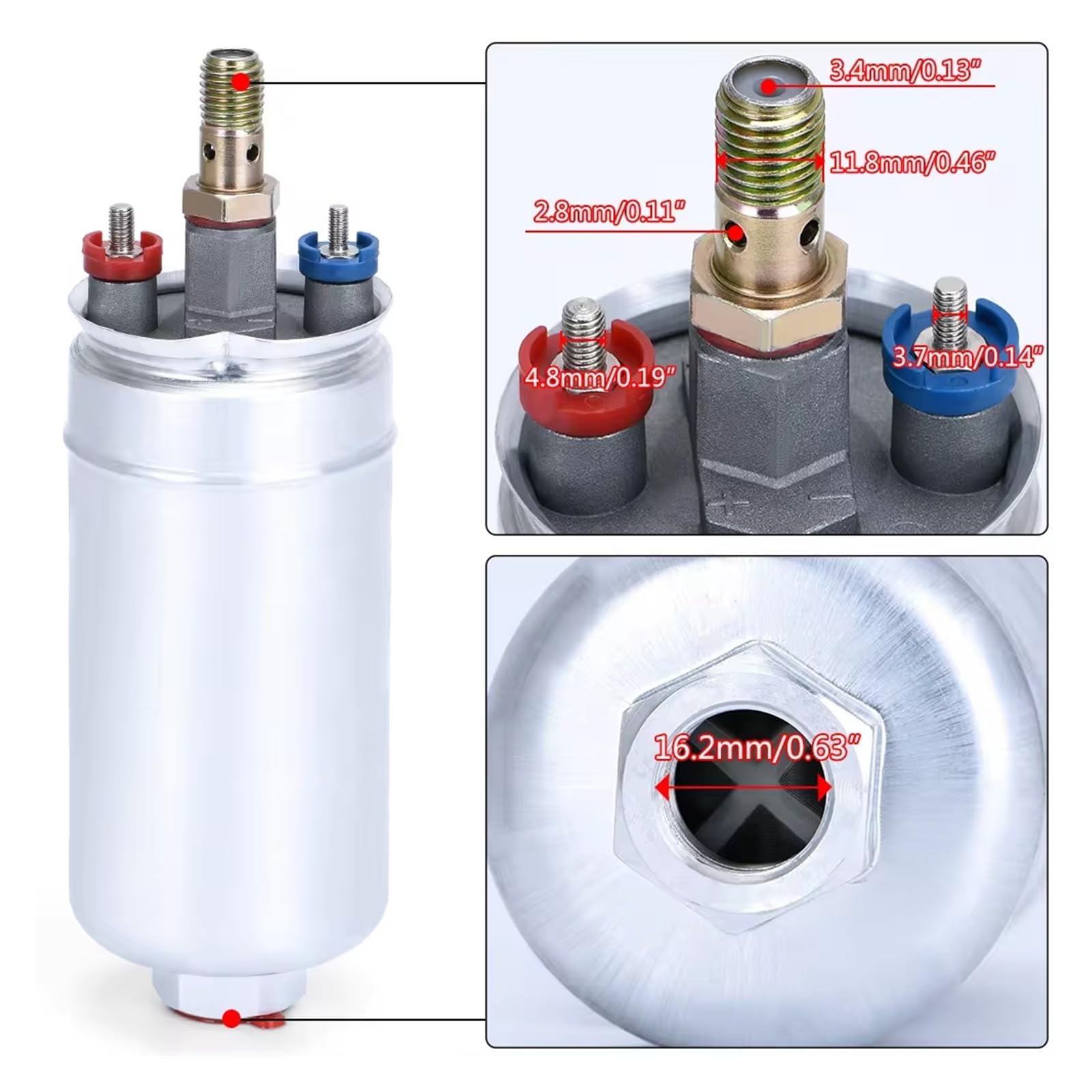 Pompa Benzina Benzina Pompa Carburante 044 OEM: 0580 254 044 Poulor 300lph Fornita Con Confezione Bianca LZ-FPB044 Pompe Carburante Moto
