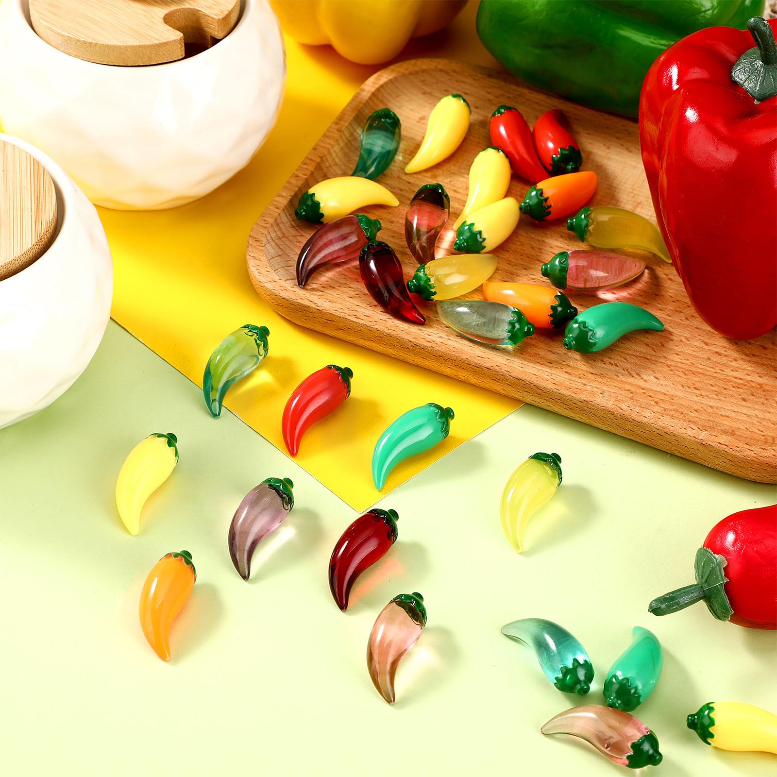 45 Stück Chili-Pfeffer-Wirbel – Hängende Deko Für Fiesta, Cinco De Mayo & Mexikanische Partys (3 Farben)