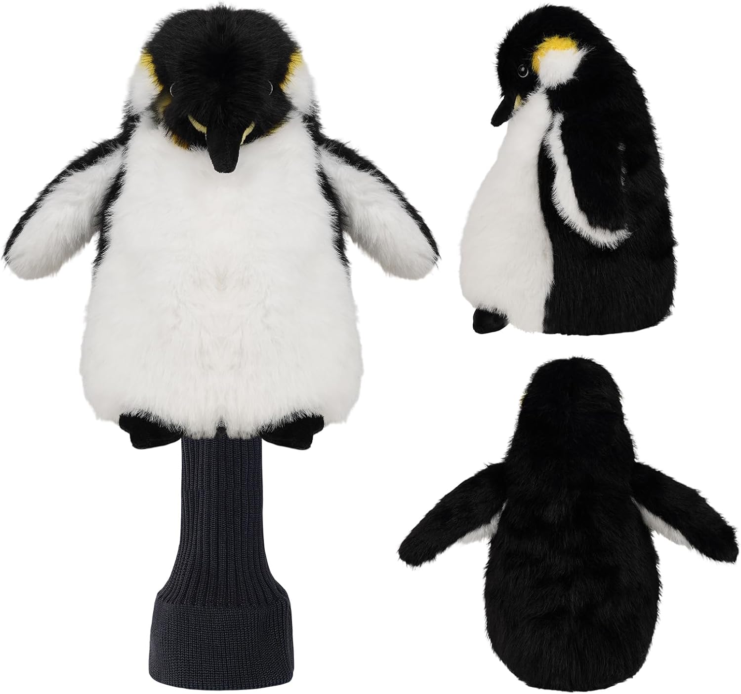 Golf Club Covers for Woods and Drivers Funny Driver Headcover Animal Golf Club Head Covers Golf Gifts for Men Women Plush (Penguin for Driver)