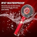 Premium Head Scalp Electric Massager Comb | Scalp Massaging Brush with 3 In 1 Hair Oil Applicator | IPX7 Water Resistant,Portable Deep Massager For Hair & Head Relaxation at Home | Shiatsu Massage for Hair Growth/Stress Relax (Multicolor) (Red) gallery image