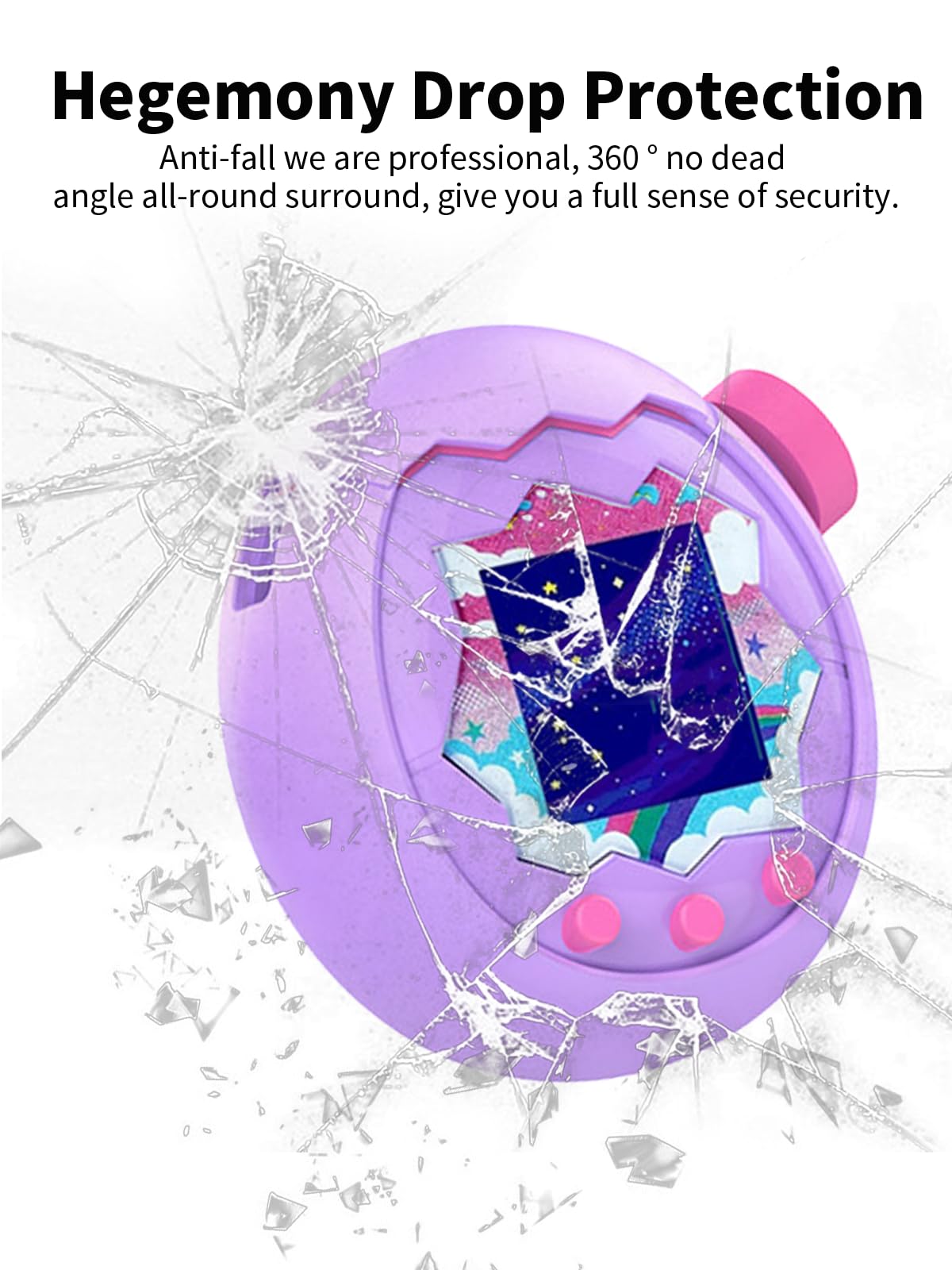 Silikonowe etui ochronne do Tamagotchi Paradise – miękkie etui odporne na upadki, struny i folia ochronna, elektroniczne akcesoria dla zwierząt domowych, ochrona maszyny do gry w Virtual Pet