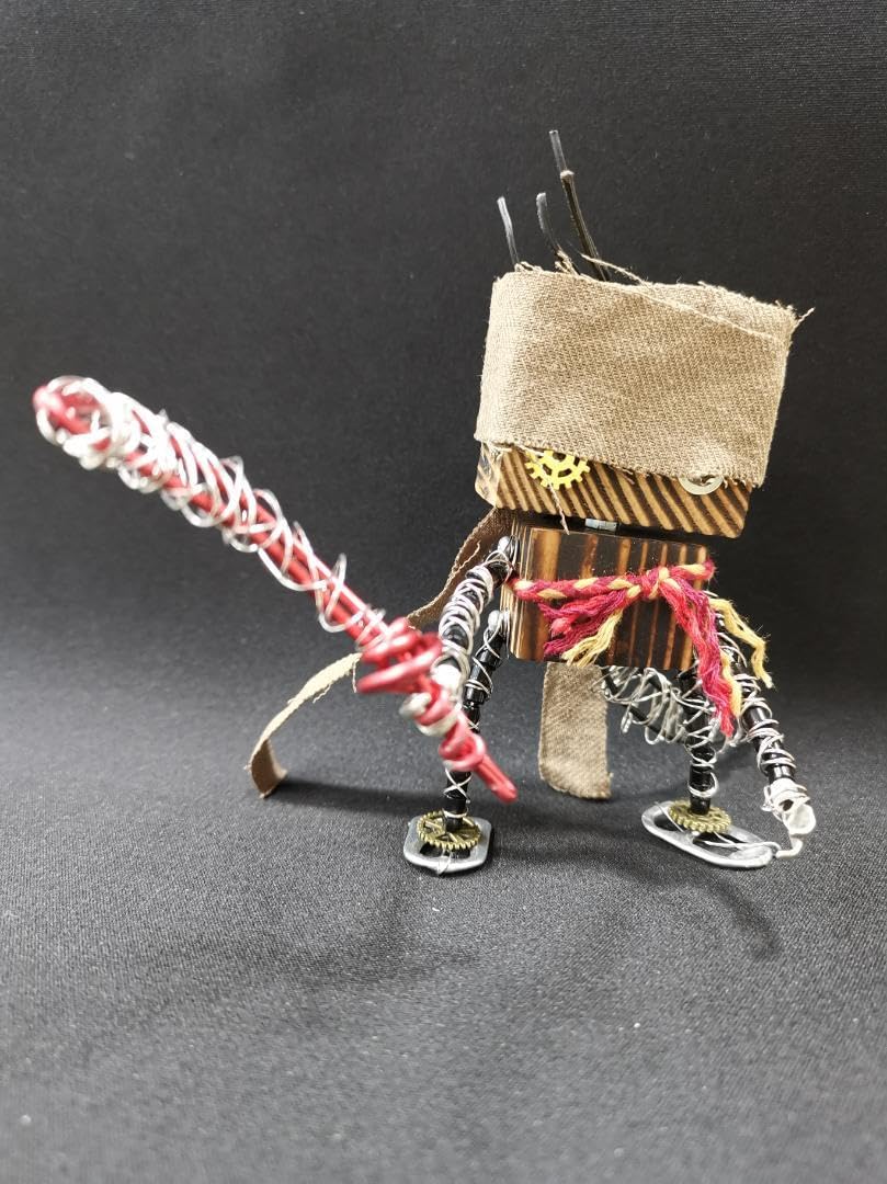 おしゃれで可愛い木製ロボットNo.65インテリアや観葉植物と 雑貨