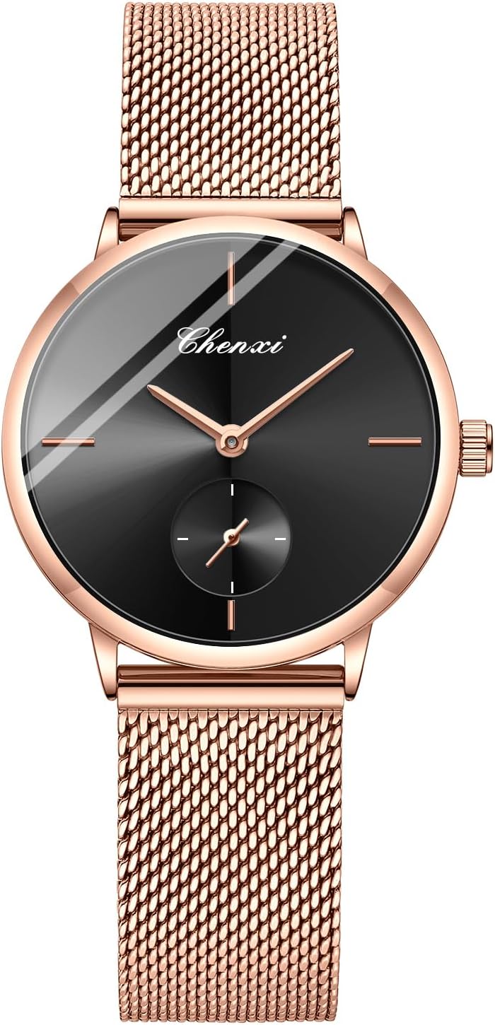 MASTOP Couple Watches Men and Women Pair Quartz Watches Casual Stainless Steel Mesh Strap Fashion Watches