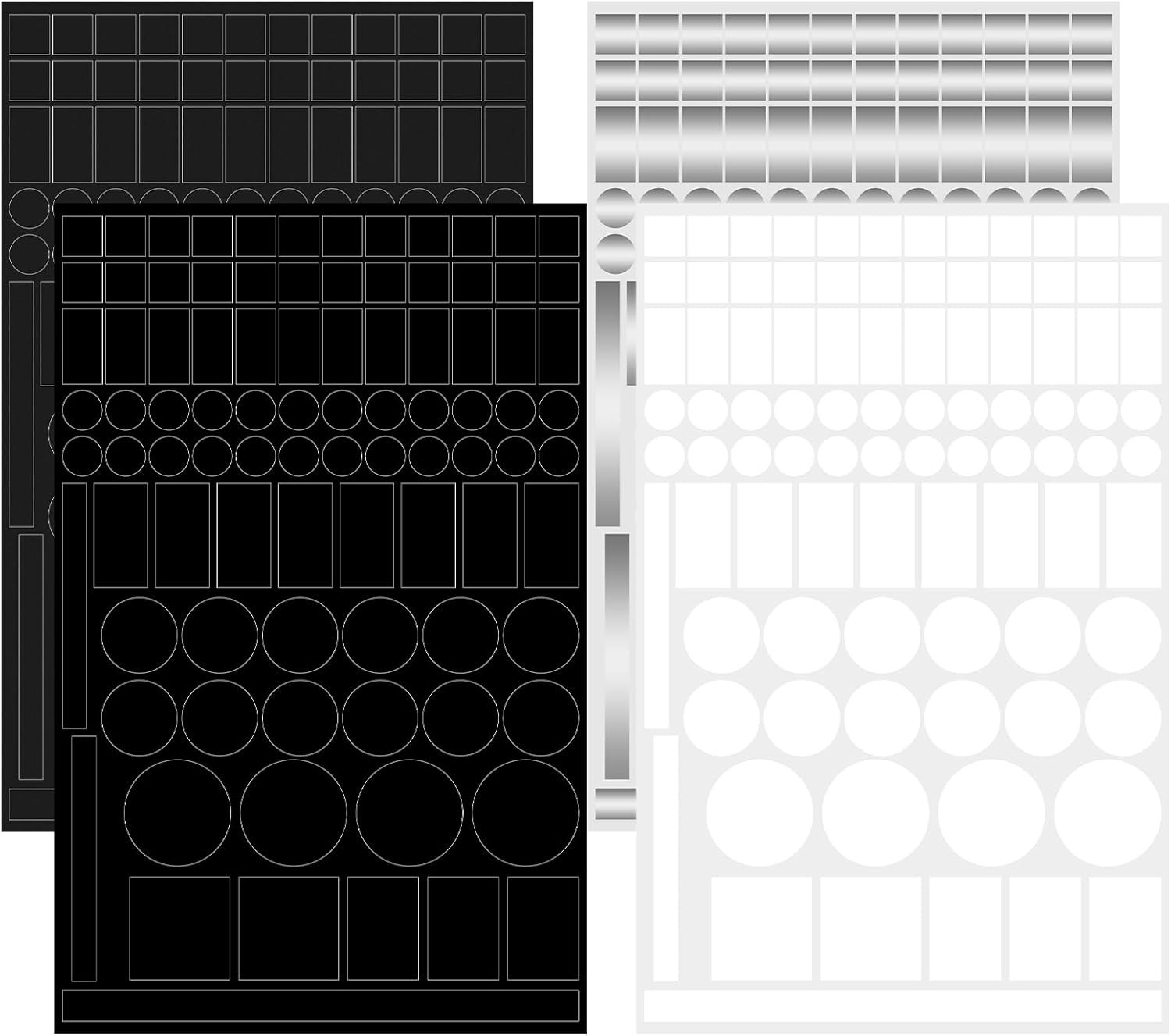 LED Light Blocking Stickers Electronics Lights Covers White and Black Blackout Stickers Light Blackout Sticker Cover for LED Filters Sheets for Routers Electrical Appliances TV Clocks 4Pcs