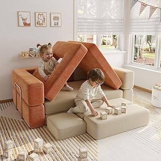 Acanva Modular Kids Play Couch for Playroom Bedroom, Children Sectional ...