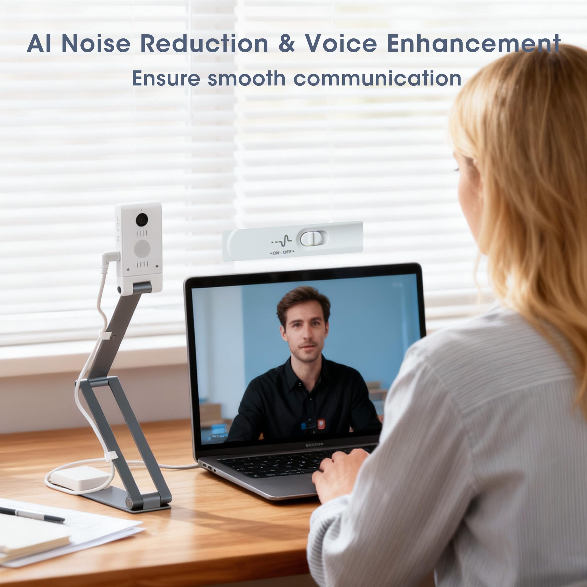 Dokumentenkamera Scanner 16MP Mobil: 4K Dokumentenscanner mit A3 USB Autofokus AI Rauschreduzierung & OCR für Zoom Teams Webinar Online Unterricht Klassenzimmer Schule