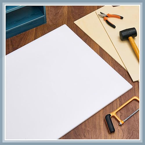 Miniatura 7 de 1 hoja de polietileno de alta densidad de 24 x 48 pulgadas, 12 de grosor, hoja de plástico de polietileno flexible de alta densidad, bloque de