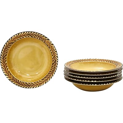 新【Amazon.co.jp限定】【業務用 セット】山小屋気分を味わえるお皿シリーズ 15cm フルーツ皿(キャラメル)6枚セット