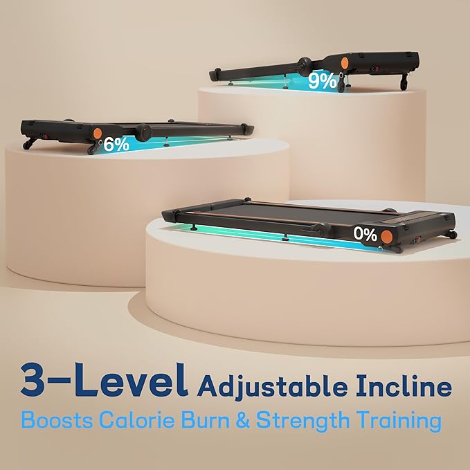 Caminadora Eléctrica Plegable con Inclinación 4HP 12.87 km/h Con bandeja removible miniatura 2