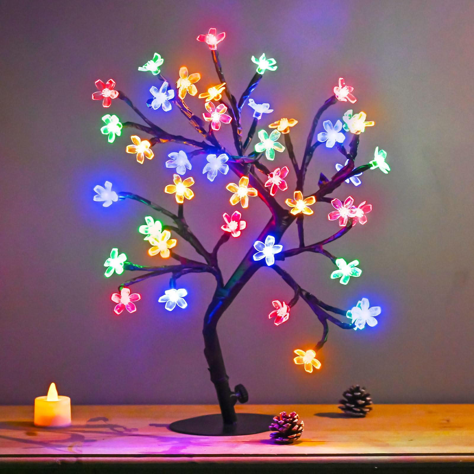 モチーフライト　LEDクリスタル・エントツサンタ　JOA-193 Amazon.com: ZHOUDUIDUI Cherry Blossom Tree Light,17inch 40LED