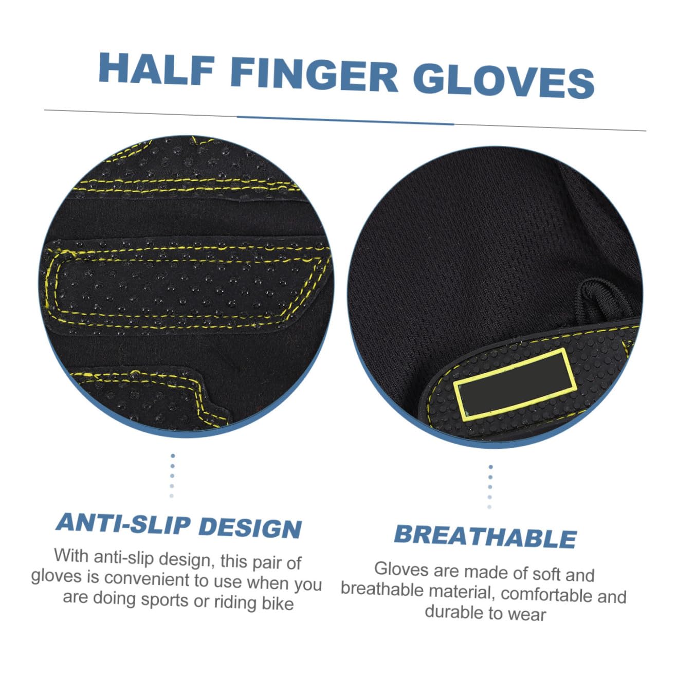 SOIMISS 3paare Outdoor Halbfingerhandschuhe Für Herren Und Damen Atmungsaktive rutschfeste Fitness Und Fahrradhandschuhe Mit Stoßdämpfenden Polstern Für Sport Und Outdoor-aktivitäten