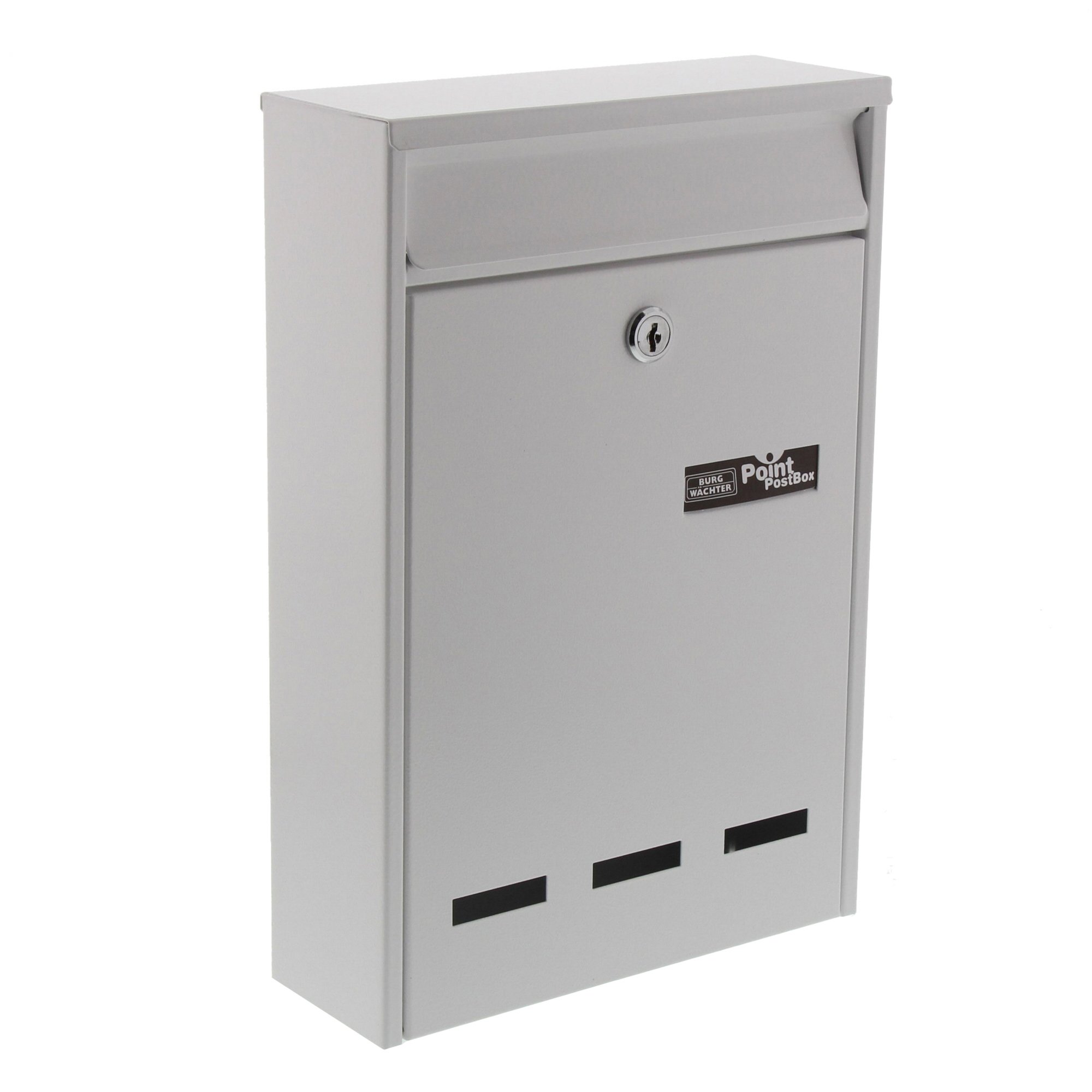 Burg-Wächter, buzón de sistema, formato de ranura A5, acero galvanizado, Pocket 5871 W, acero blanco