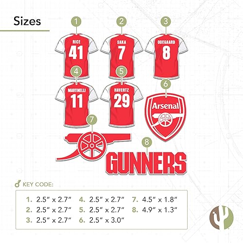 Miniatura 3 de Calcomanía del Arsenal FC de artilleros de vinilo de fútbol inglés, fútbol de la Premier League, botella de agua para laptop, álbum de recortes para