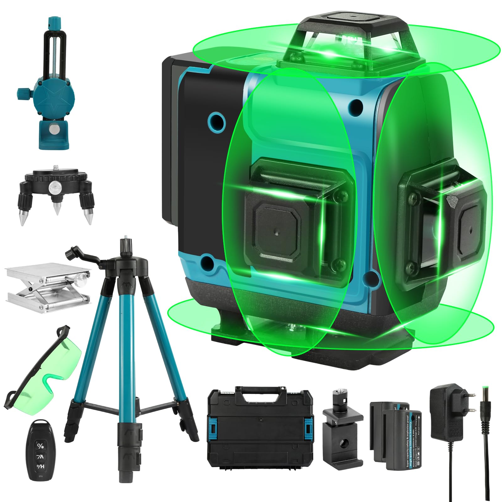 Livella Laser Verde 4x360° Autolivellante - Con Treppiede E Telecomando | Per Interni E Progettazione - Foto 9