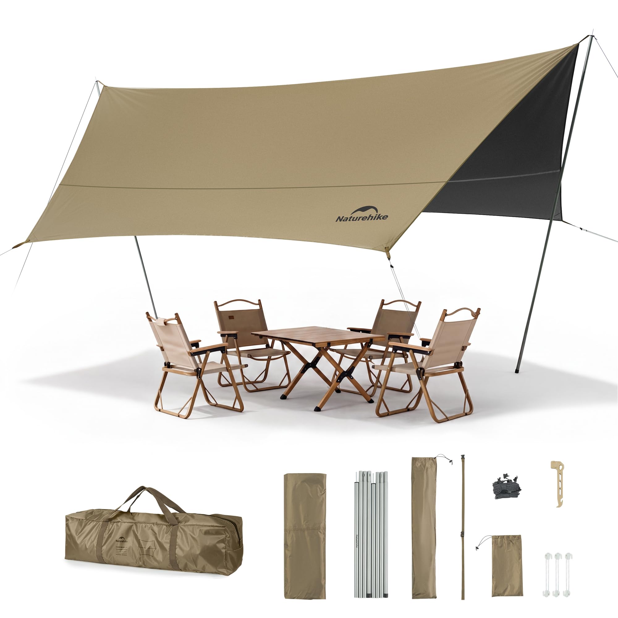 Amazon | Naturehike Cloud Skies Lite キャンプテントタープ ポール