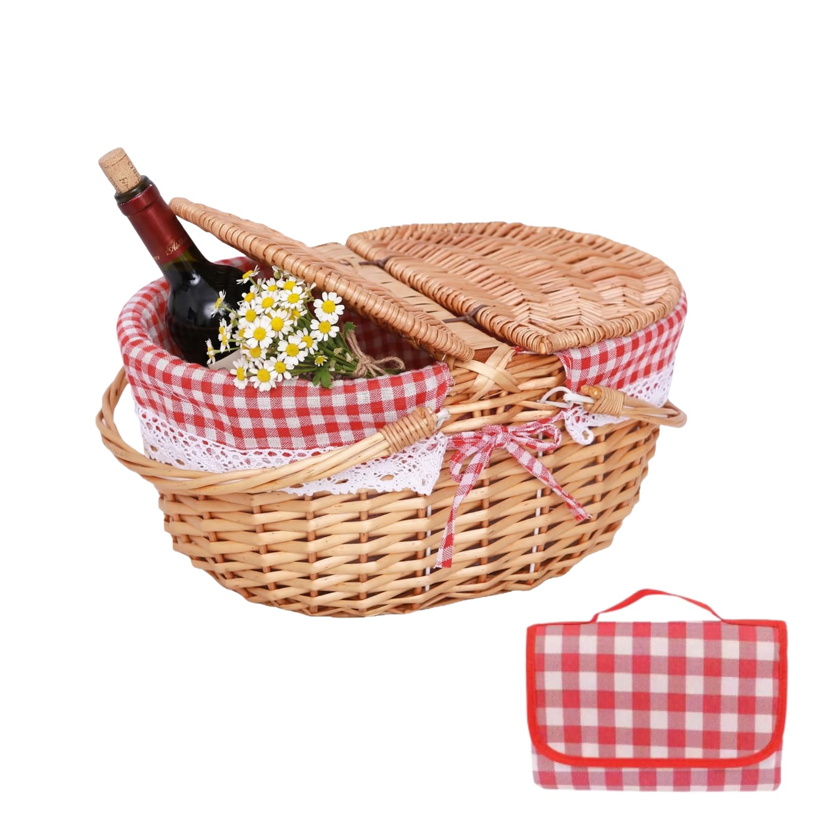 Amazon.com: GOVNPJ Wicker Picnic Baskets, Country Vintage Picnic