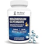 Dr. Berg Maximum Strength 4-in-1 Chelated Magnesium Glycinate with Clean, Potent & Pure Ingredients | 4X Lab-Tested & Verified | USA Formulated Magnesium Supplement Capsules | 90 Capsules