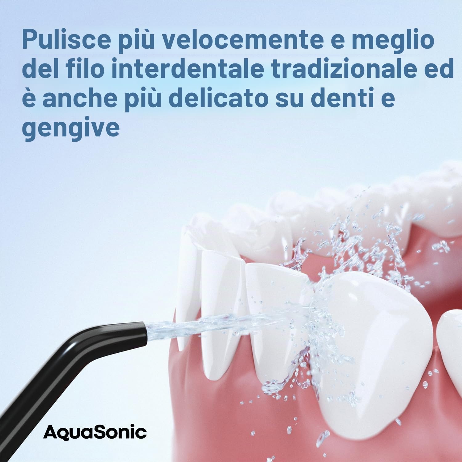 Aquasonic Aqua Flosser - Professional Rechargeable Water Flosser with 4 Tips - Oral Irrigator w/ 3 Modes - Portable & Cordless Flosser - Kids and Braces - Dentist Recommended