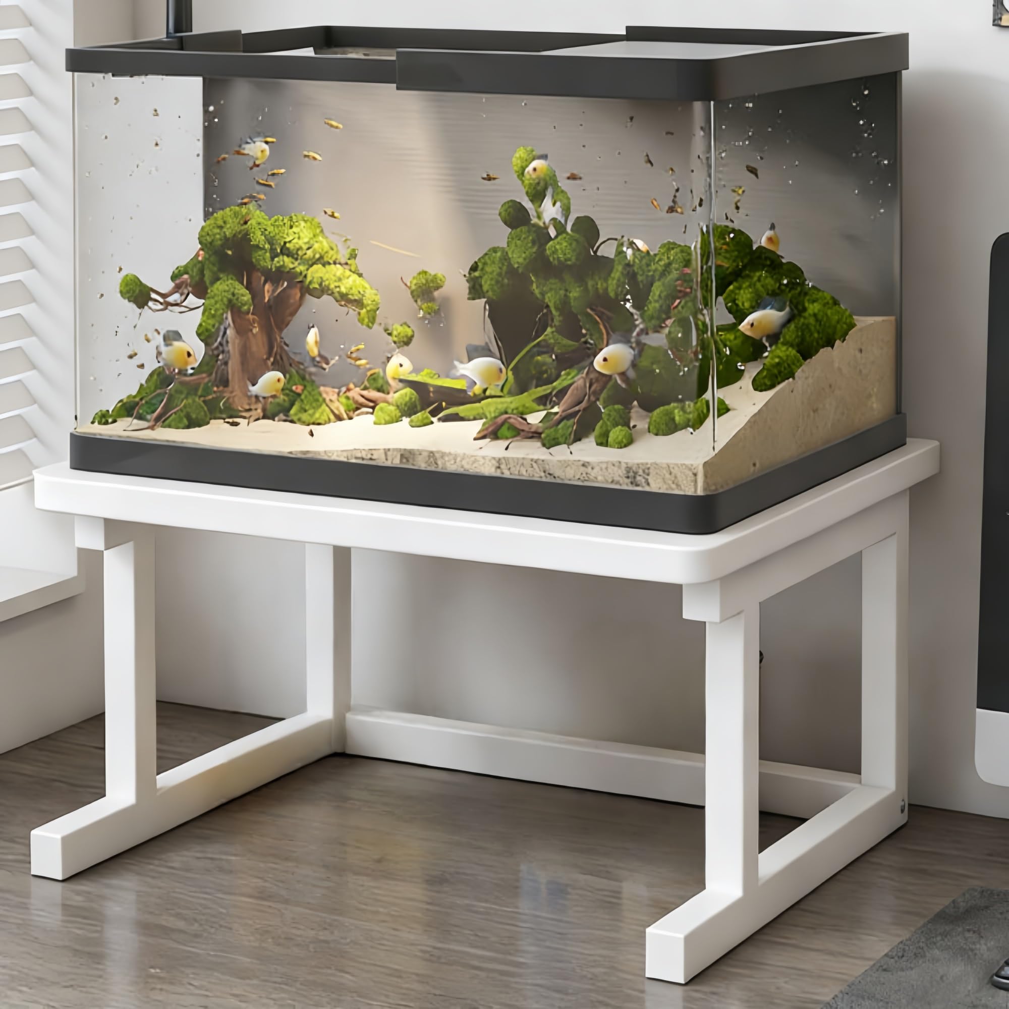 Base de acuario esquinas redondeadas 19.7x13.8in para paisajismo en salon