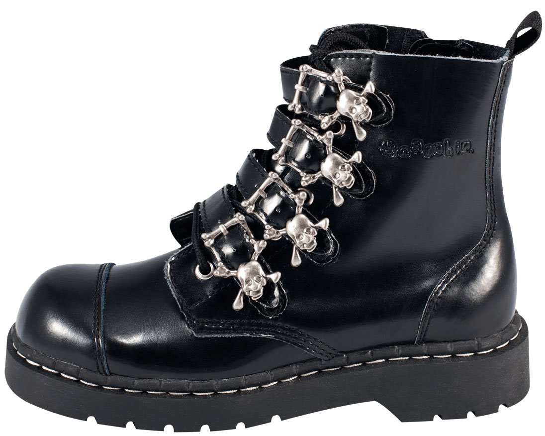 Skull Tuk Combat Boots T U K Womens Skull Buckle Boot Desertcart