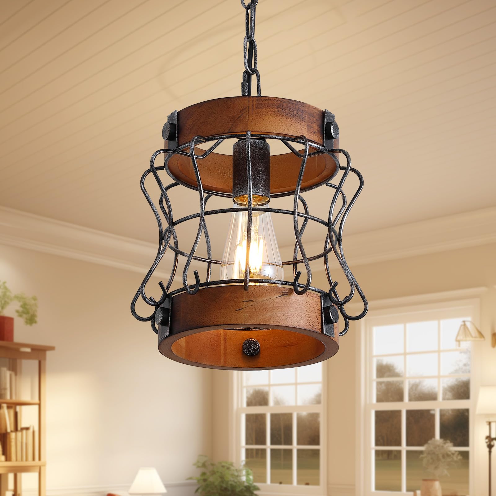 Lantern Rustic Pendant Lighting For Kitchen Island Rustic Pendant