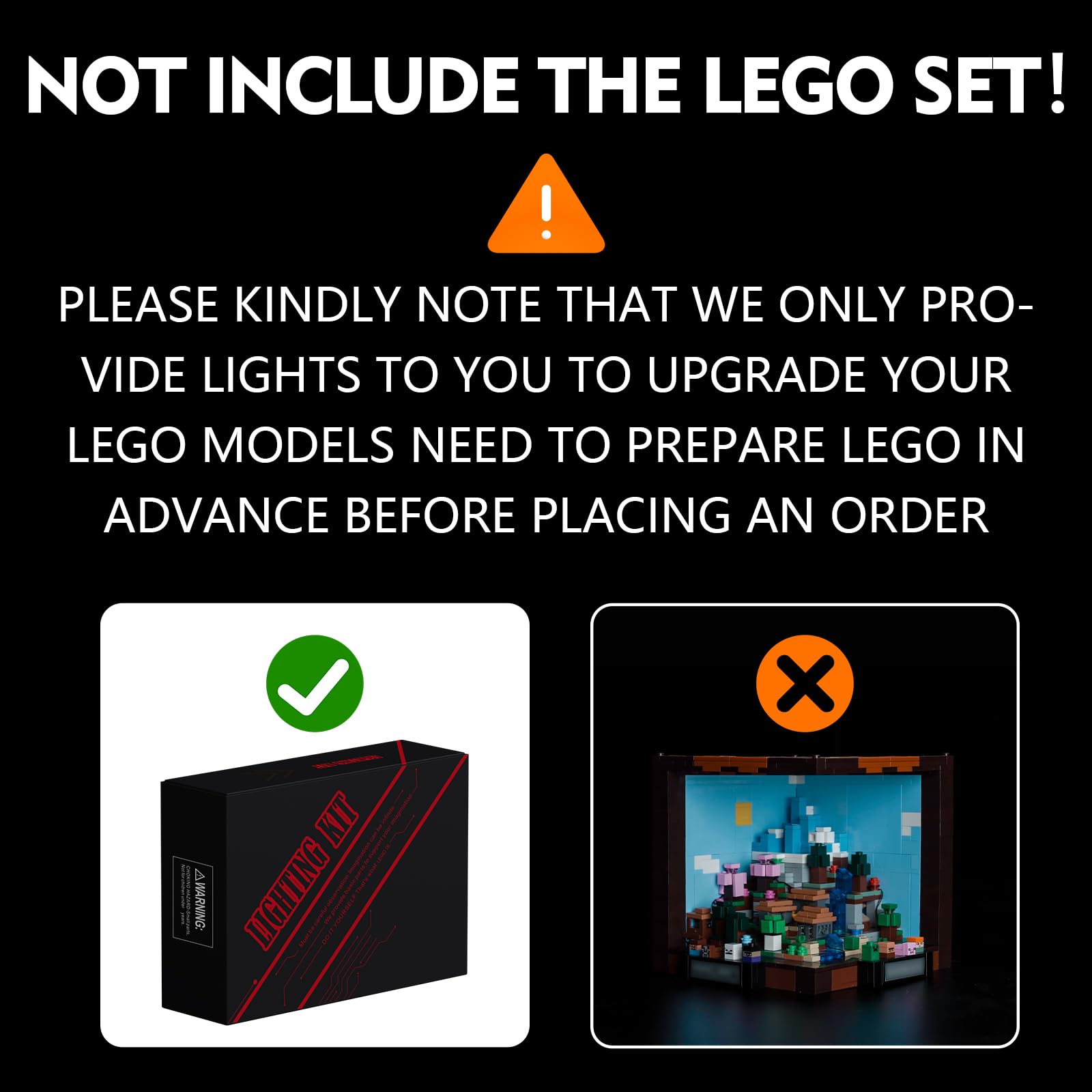 Brickshining LED Lighting Compatible with Lego The Crafting Table 21265, Light Kit Compatible with Lego 21265, Giving Light to Model, NOT Included The Model Set (Typical Version)