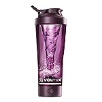 VOLTRX Premium Electric Protein Shaker Bottle, Made with Tritan - BPA Free - 24 oz Vortex Portable Mixer Cup/USB C Rechargeable Shaker Cups for Protein Shakes