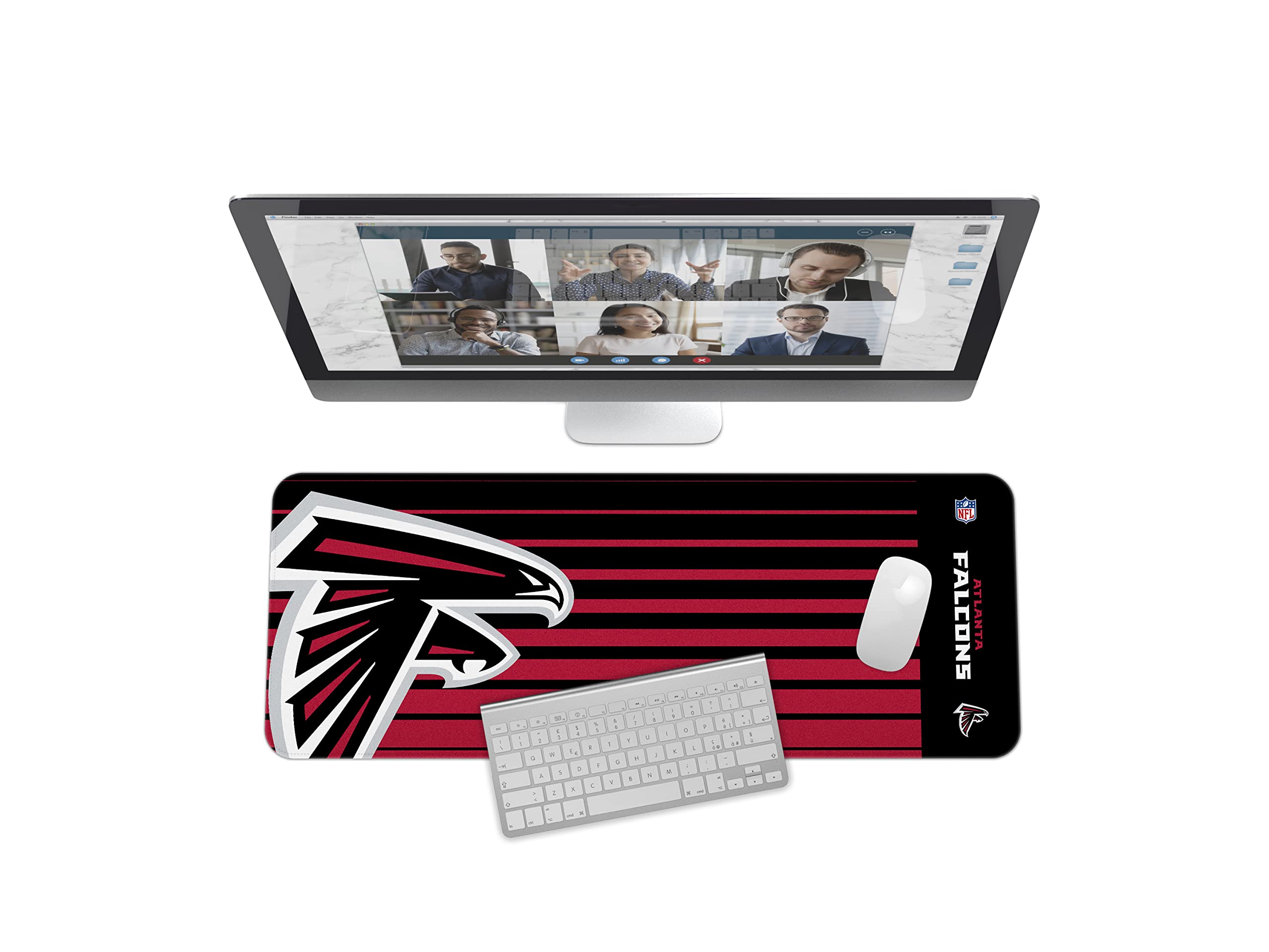 SOAR NFL Unisex Multifunctional Desk Mat for Desktop, (31.5"x12") - Ultra Soft Fabric with Non-Slip Rubber Backer - Water Resistant &amp; Durable Nylon Stitching - Officially Licensed NFL, Desk Pad