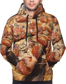 Amazon.com: Tasty Pizza Print Men'S Hoodie Versatile Oversized