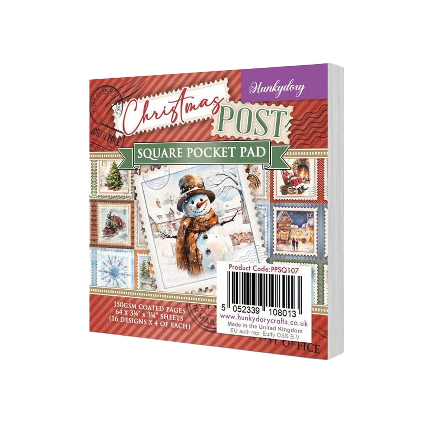 Hunkydory - Christm as Post Square Pocket Pad - PPSQ107