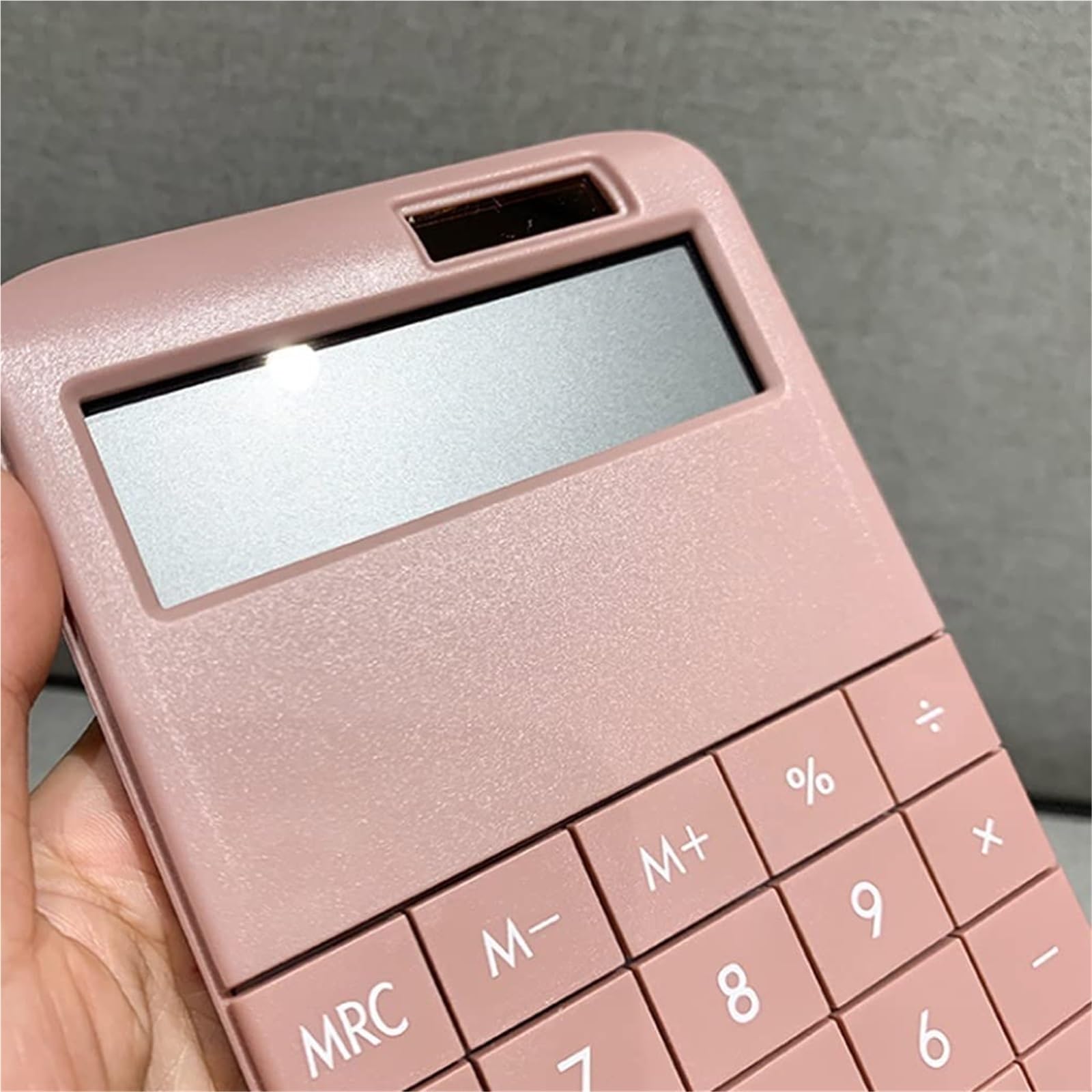 Calculatrice Calculatrices électroniques Écran LCD à 12 Chiffres Double Alimentation Fonction Standard Calculatrice Solaire numérique Bureau Office(Rosa)