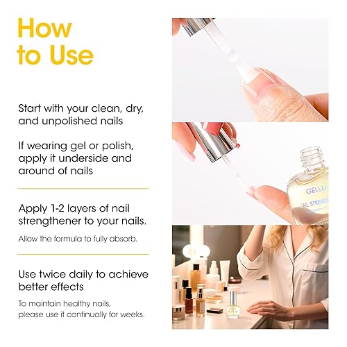 Miniatura 8 de GELLEN Pro Care Fortalecedor de Uñas de Jengibre, Tratamiento de Suero de Jengibre, 8-EN-1 Reparador de Uñas Transparente de Secado al Aire para