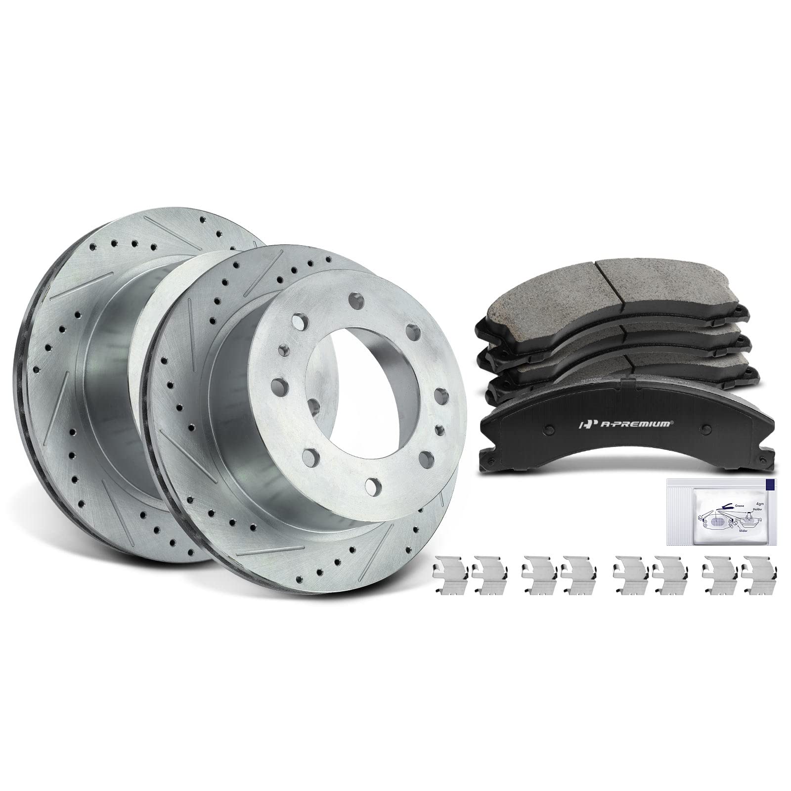 Brake And Rotor Kit Complete Front & Rear Drilled & Slotted Brake Kit For Chevy Silverado/GMC Sierra 2500/3500HD Silverado Brake Kit - Foto 7