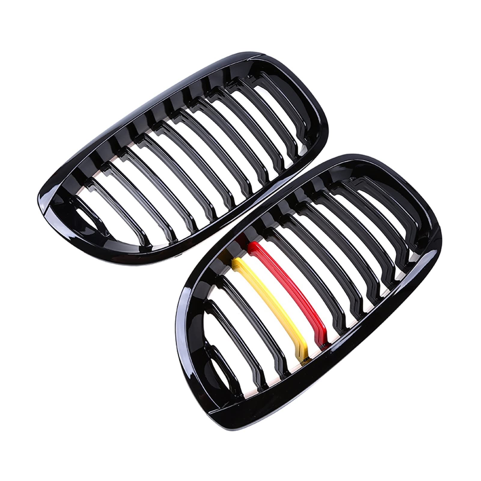 XINWANG HEJun Gloss Black German Flag Type Car Front Kidney Grille Racing Grills Fit For BMW 3-Series 320Cd E46 Coupe 2003-2006 Facelift
