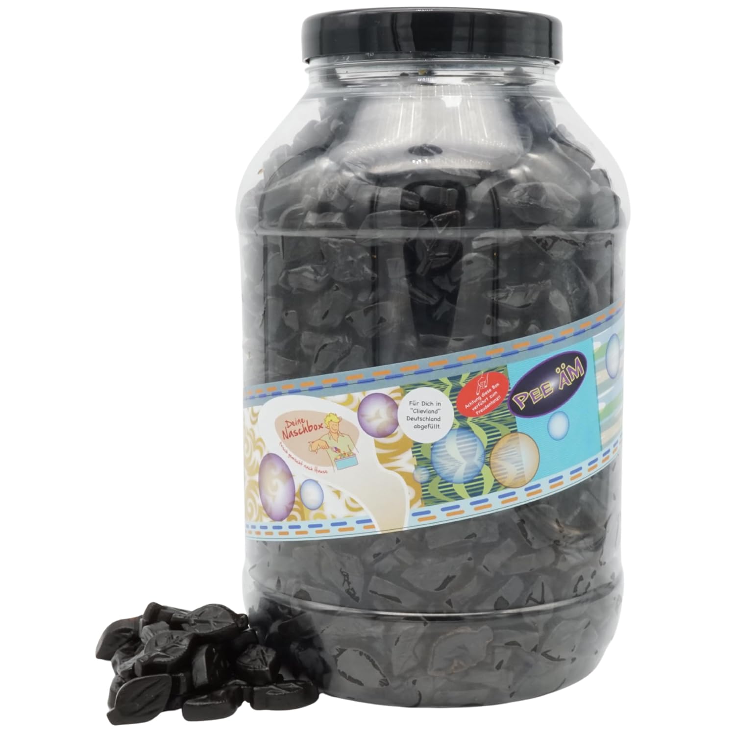 Deine Naschbox Sugar-Free Liquorice Herb Leaves 3 kg Mega Pot XXL Bulk Pack for Party Candy Bar & as a Gift - Liquorice Specialty - Spicy