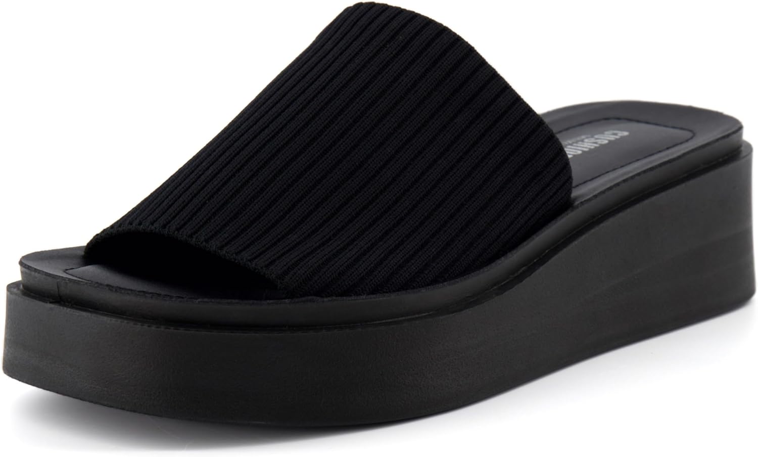 CUSHIONAIRE Pim Wedge Chunky Platform Womens Sandals with Firm Knit Upper & Memory Foam Summer Sandals for Women - Image 8