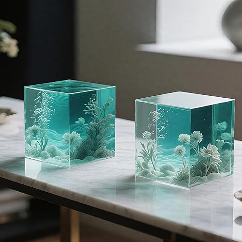 Miniatura 5 de 2 paquetes de moldes de resina cuadrados grandes para moldeo de fundición, molde de resina cuadrado transparente de cubo profundo para bricolaje y