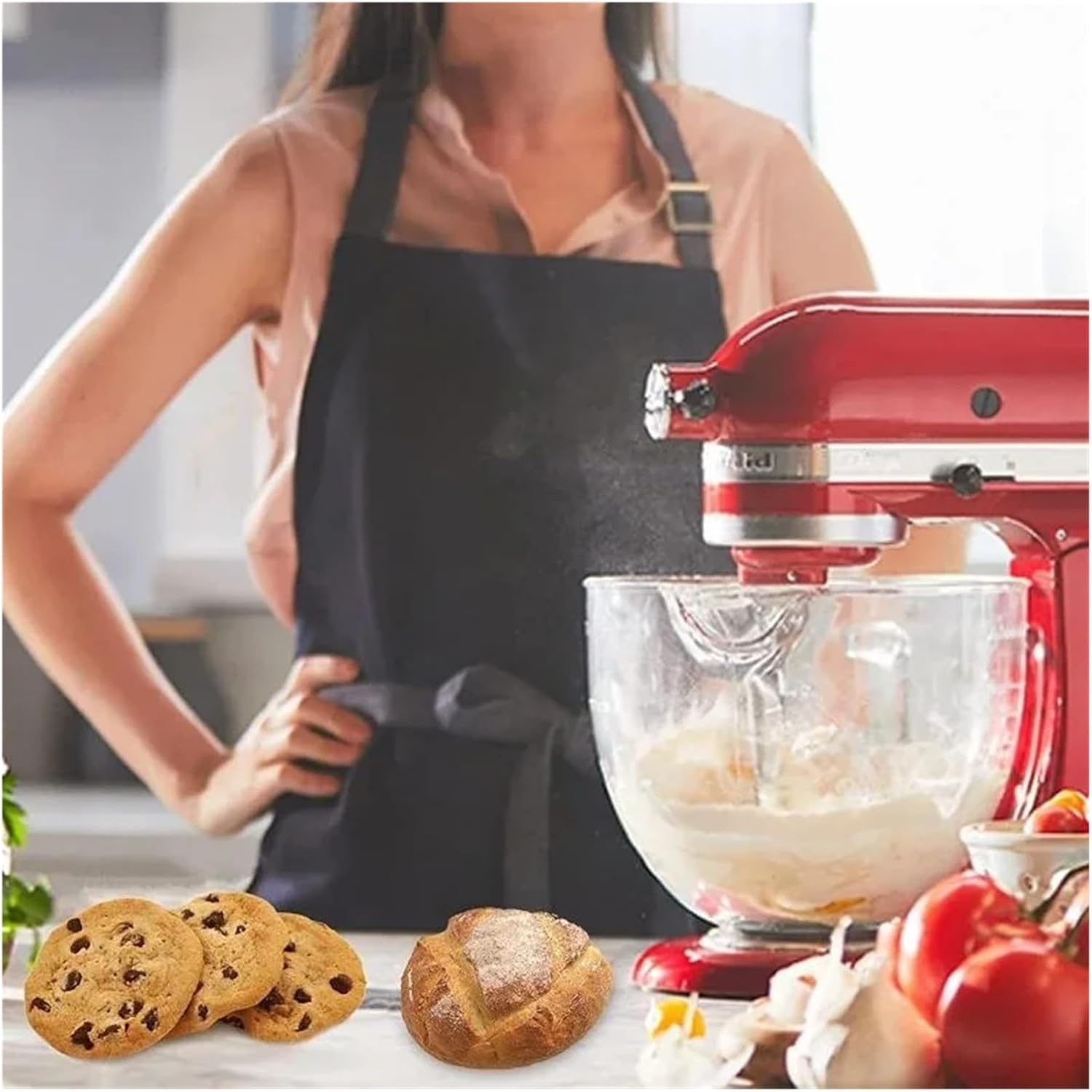 Compatible for KitchenAid Stand Mixer, Spiral Dough Hook, Medium Stainless Steel Dough Mixing Accessory