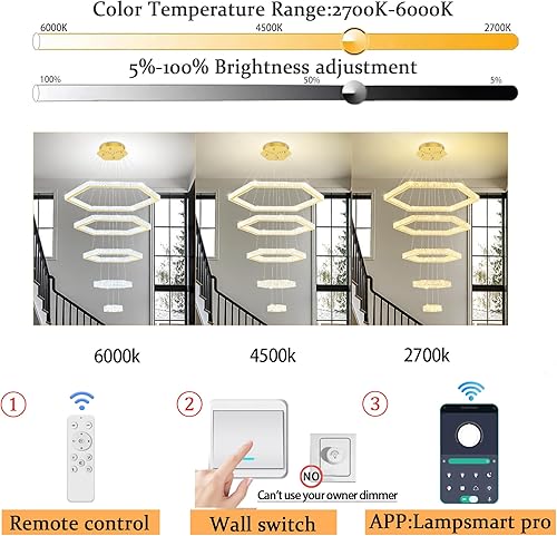 Miniatura 7 de Candelabros LED modernos de cristal con forma de altura ajustable para comedor, dormitorio, sala de estar, dorado, 8 pulgadas + 16 pulgadas + 24