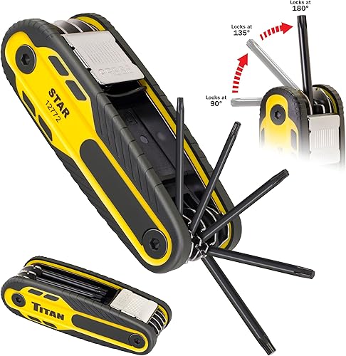 Miniatura 7 de Titan 12772 Juego de llaves de estrella plegables de 8 piezas