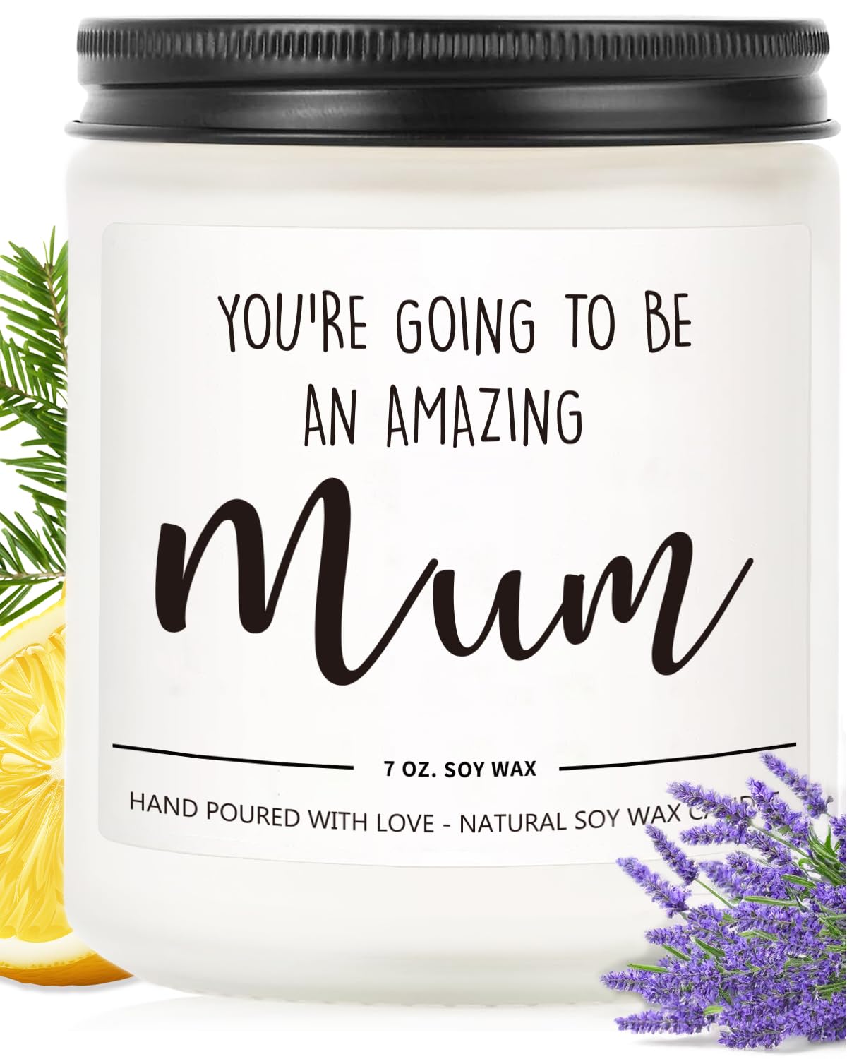 Vivajoy Women's Expectant Mum-01 Mum To Be Gifts - Mothers Day Gifts For Mum, Pregnancy Gift For Mom Expecting, New Mom Present, Lavender Scented Candles, Birthday Presents For Pregnant New Mummy To Be Gift From Husban
